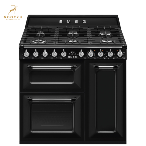 Bếp từ hỗn hợp kèm lò nướng Smeg TR93BL