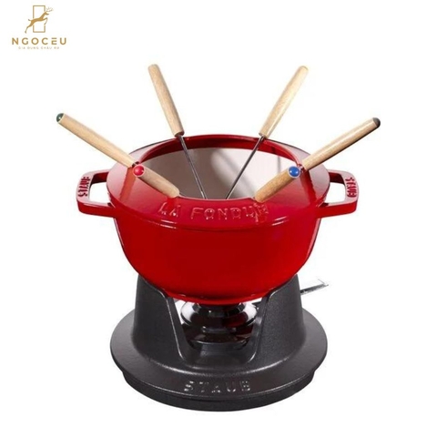 Staub - Nồi gang Staub Specialities Fondue Set 18cm - Màu đỏ