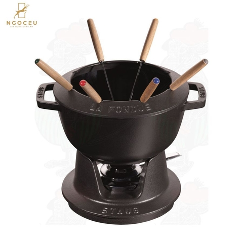 Staub - Nồi gang Staub Specialities Fondue Set 20cm - Màu đen