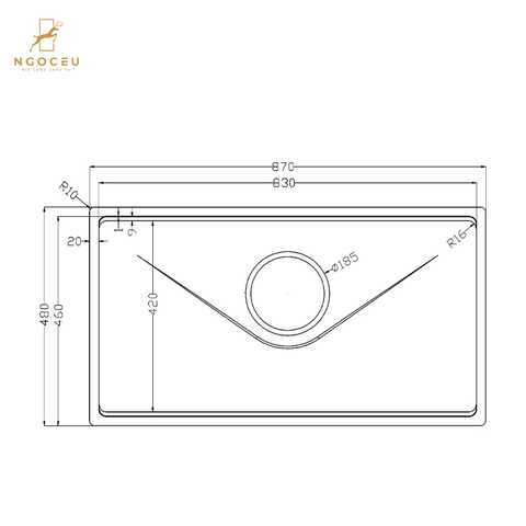 Chậu rửa bát Konox Tari 8748SR
