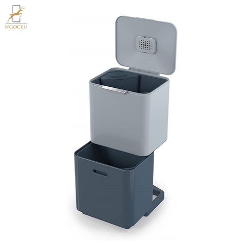 Thùng rác 2 ngăn Joseph Joseph 30093 Editions Totem Max 60l - Màu Xanh