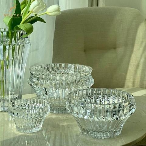 Tô pha lê Rogaska Crown Jewel 23cm - Màu trắng