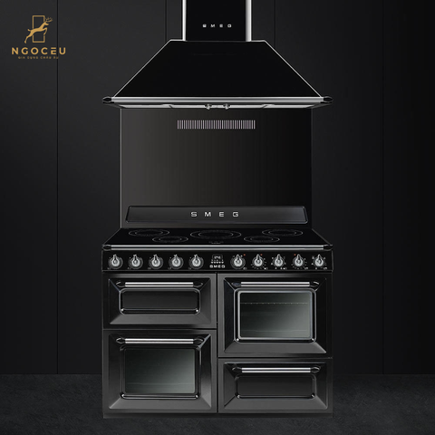 Bếp từ hỗn hợp kèm lò nướng Smeg TR4110IBL2 - 110cm