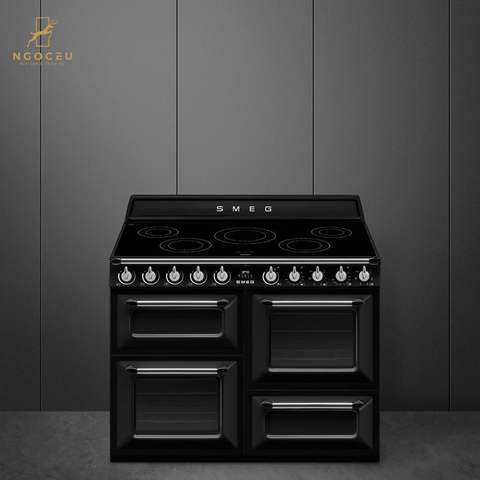 Bếp từ hỗn hợp kèm lò nướng Smeg TR4110IBL2 - 110cm