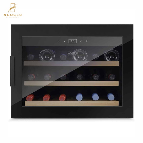 Tủ bảo quản rượu vang âm tủ Caso 627 WineSafe 18 EB Black