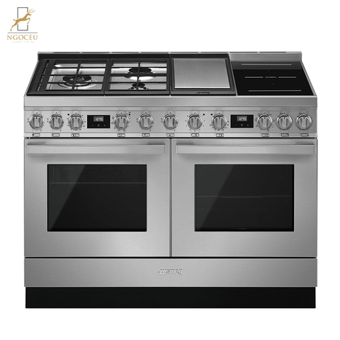 Bếp hỗn hợp gas và từ kèm lò nướng Smeg CPF120IGMPXD - 120cm