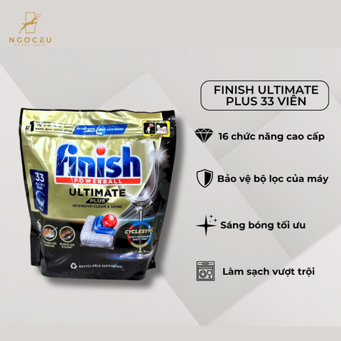 Viên rửa bát Finish Ultimate Plus - 33 viên