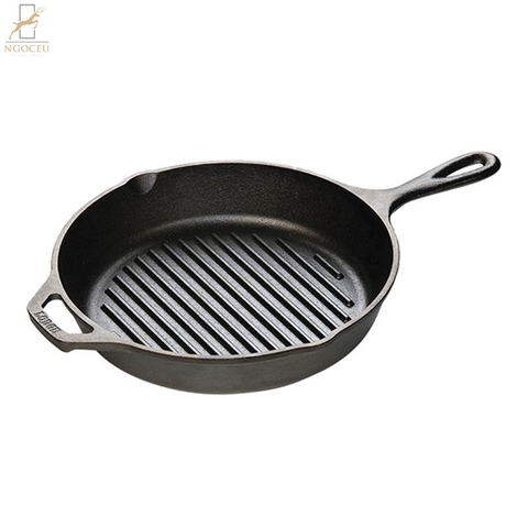 Chảo gang Lodge nướng có rãnh tròn 26 cm - L8GP3