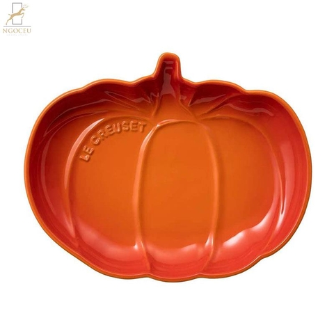 Đĩa Le Creuset Hình Bí Ngô - Màu Cam