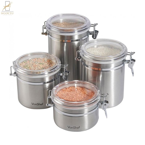 Bộ 4 hộp đựng đồ khô Vonshef