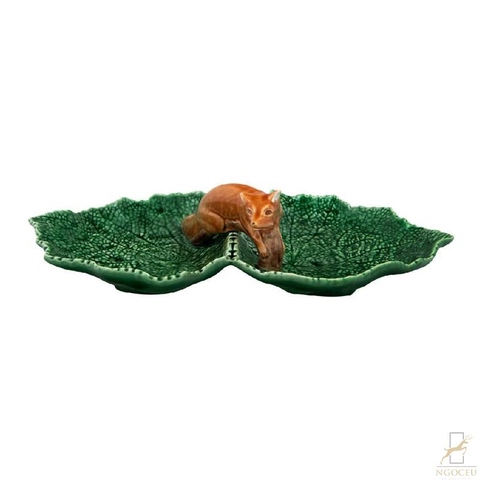 Bordallo – Leaves – Đĩa Lá Đôi (Con Cáo) – 37cm