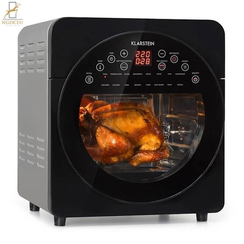 Nồi chiên không dầu điện tử Klarstein Aero Vital Cube 14L – Màu Đen Xám