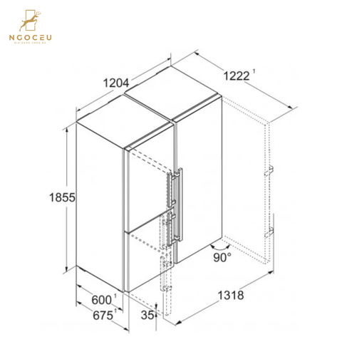 Tủ lạnh 714L - Liebherr XRCsd 5255 Prime BioFresh NoFrost Side By Side