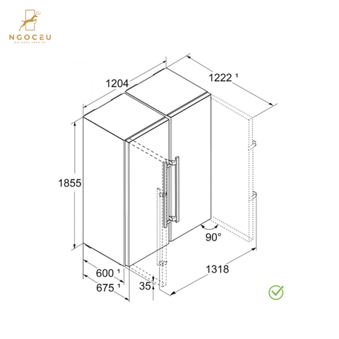 Tủ lạnh 661L - Liebherr XRFsd 5265 Prime BioFresh NoFrost Side By Side
