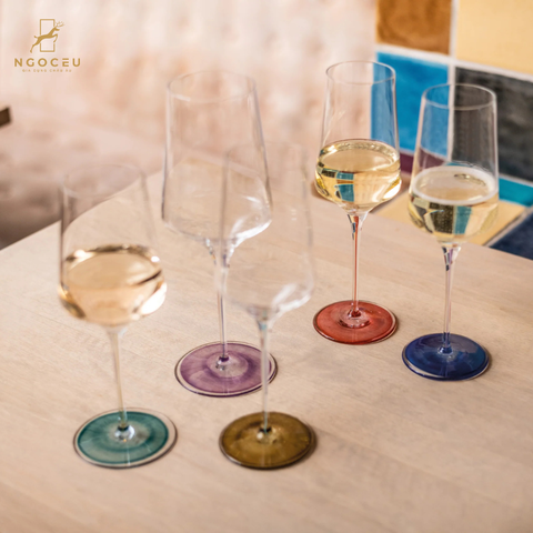 Ly rượu champaign pha lê Zwiesel Glas Ink 123420 400ml - Màu xanh đất son