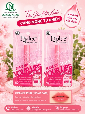 Son Dưỡng Môi LIPICE SHEER COLOR ROSE ( HỒNG CAM ) 2.4 G X 40 CÂY