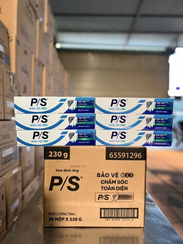 KEM ĐÁNH RĂNG P/S BẢO VỆ TOÀN DIỆN 123 230g x 36 ống