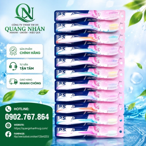 BÀN CHẢI ĐÁNH RĂNG P/S LÔNG TƠ MỀM MẠI 6X12VI X72