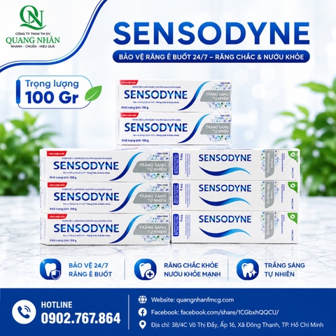 KEM ĐÁNH RĂNG SENSODYNE TRANG SANG 100G x 72 ống
