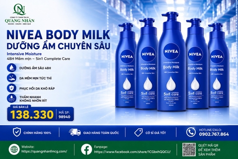 98940 Sữa Dưỡng Thể Nivea dưỡng ẩm chuyên sâu 380ml x 12 chai