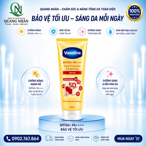 Sữa Dưỡng Thể VASELINE Healthy Bright SPF50+ 300ml x 12tuýp