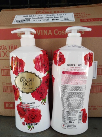 SỮA TẮM DOUBLE RICH HOA HỒNG 800G X 10 CHAI