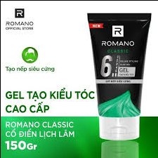 GEL TẠO KIỂU TÓC ROMANO CLASSIC SỐ 6 GIỮ TÓC SIÊU CỨNG 150G (trắng) X 48 TUÝP