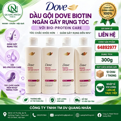 DẦU GỘI DOVE NGĂN GÃY RỤNG TÓC 300G X 12 CHAI