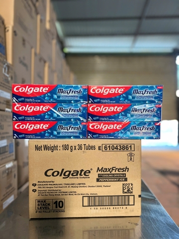 KEM ĐÁNH RĂNG COLGATE MAXFRESH BẠC HÀ 180G x 36 ỐNG