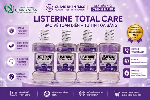 Nước súc miệng Listerine Total Care Zero 250ml * 24 Chai / thùng