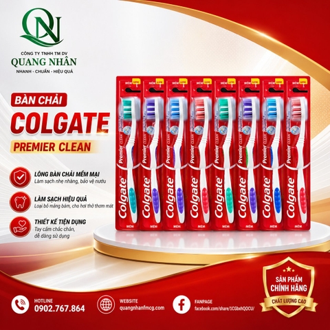 BÀN CHẢI ĐÁNH RĂNG COLGATE PREMIER CLEAN (12CÂYx24 VỈ) / 288 CÂY