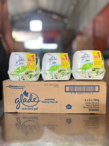 Bộ Đôi GLADE Sáp Thơm Hương Hoa Lài 180gx2/ 6 PACK