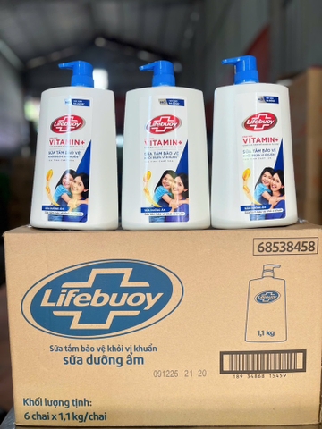 SỮA TẮM LIFEBUOY CHĂM SÓC DA (XANH) 1.1KG/ 6CHAI