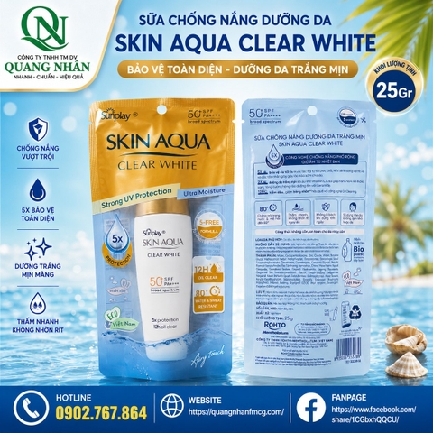 Sữa chống nắng dưỡng da trắng mịn (Sunplay Skin Aqua Clear White)  25g * 40 CHAI