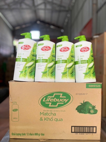 SỮA TẮM LIFEBUOY TRÀ XANH & KHỔ QUA 800G/12CHAI