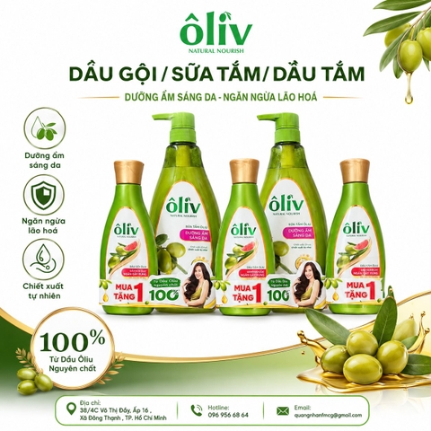 SỮA TẮM ÔLIV DƯỠNG ẨM SÁNG DA 650ML+ 250ML) X 12 BỘ/thùng