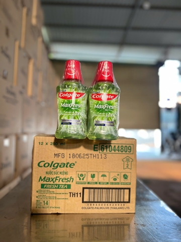 NƯỚC SÚC MIỆNG COLGATE MF TRÀ XANH 250ML X 12 CHAI