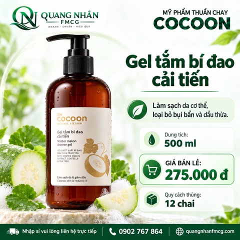 Cocoon gel tắm bí đao cải tiến 500ml