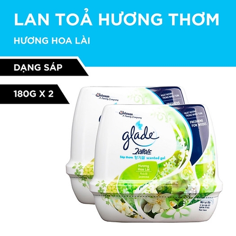 Bộ Đôi GLADE Sáp Thơm Hương Hoa Lài 180gx2/ 6 PACK