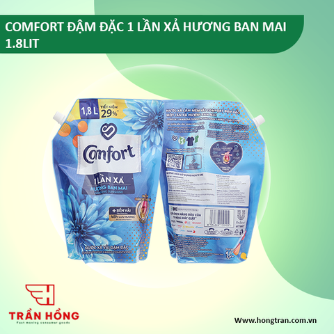 NƯỚC XẢ VẢI COMFORT 1 LẦN XẢ HƯƠNG BAN MAI 1.8L X 4 TÚI