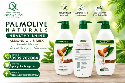 DẦU GỘI CHAI PALMOLIVE ÓNG Ả KHOẺ ĐẸP TRẮNG 600ML x 6 CHAI