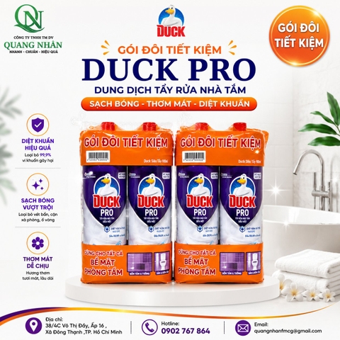 TẨY NHÀ TẮM DUCK - SIEU TAY PRO 900MLx2 / 6 CẶP