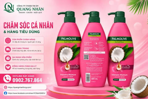 DẦU GỘI CHAI PALMOLIVE HỒNG (DƯỠNG ẨM BỔ SUNG) 600ML x 6 CHAI