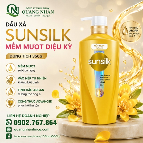 DẦU XẢ SUNSILK MỀM MƯỢT DIỆU KỲ 350g X 24 chai