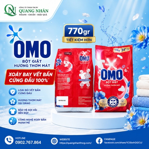 BỘT GIẶT OMO CÔNG NGHỆ XANH 770G x 18 TÚI