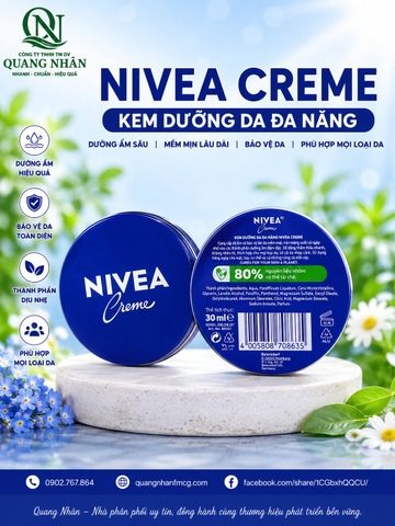 80101 - Kem Dưỡng Ẩm Da NIVEA Crème (30 ml) x 144 chai