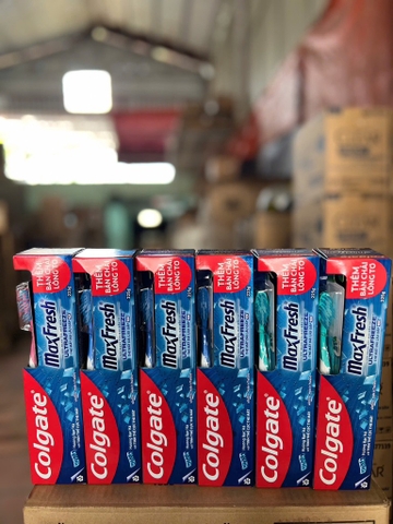 KEM ĐÁNH RĂNG COLGATE MAXFRESH HƯƠNG BẠC HÀ 225G + BCDR) X 36bộ