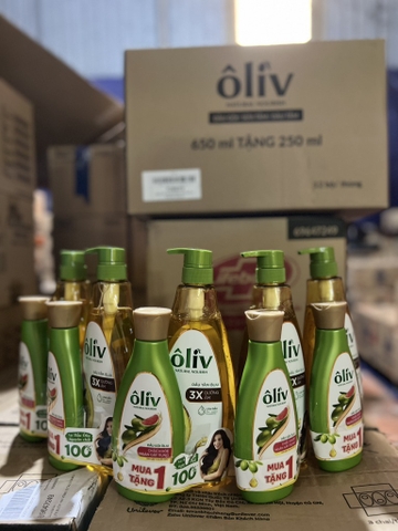 DẦU TẮM ÔLIV 3X DƯỠNG ẨM 650ML x 12 CHAI