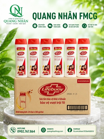 SỮA TẮM LIFEBUOY BẢO VỆ VƯỢT TRỘI 350G X 24 CHAI