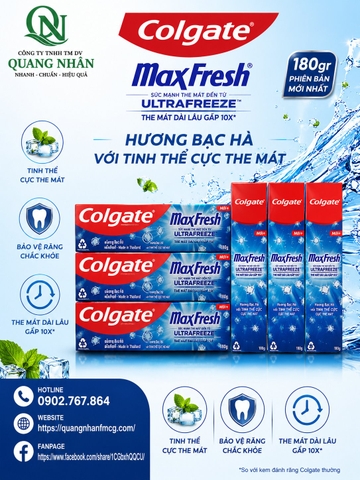 KEM ĐÁNH RĂNG COLGATE MAXFRESH BẠC HÀ 180G x 36 ỐNG